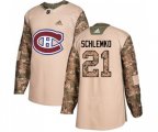 Montreal Canadiens #21 David Schlemko Authentic Camo Veterans Day Practice NHL Jersey