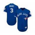 Toronto Blue Jays #3 Brandon Drury Blue Alternate Flex Base Authentic Collection Baseball Player Jersey