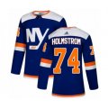 New York Islanders #74 Simon Holmstrom Authentic Blue Alternate Hockey Jersey