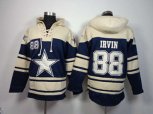 Dallas Cowboys #88 Michael Irvin cream-blue[pullover hooded sweatshirt][irvin]