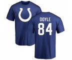 Indianapolis Colts #84 Jack Doyle Royal Blue Name & Number Logo T-Shirt