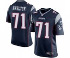 New England Patriots #71 Danny Shelton Game Navy Blue Team Color Football Jersey