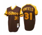 San Diego Padres #31 Dave Winfield Authentic Brown Throwback Baseball Jersey