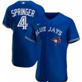 Toronto Blue Jays #4 George Springer Royal Flex Base Stitched Jersey