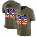 Los Angeles Chargers #33 Derwin James Limited Olive USA Flag 2017 Salute to Service NFL Jersey