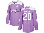 Washington Capitals #20 Lars Eller Purple Authentic Fights Cancer Stitched NHL Jersey