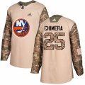 New York Islanders #25 Jason Chimera Authentic Camo Veterans Day Practice NHL Jersey