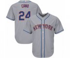 New York Mets #24 Robinson Cano Replica Grey Road Cool Base Baseball Jersey