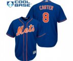 New York Mets #8 Gary Carter Replica Royal Blue Alternate Home Cool Base Baseball Jersey