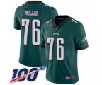 Philadelphia Eagles #76 Shareef Miller Midnight Green Team Color Vapor Untouchable Limited Player 100th Season Football Jersey