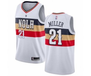 New Orleans Pelicans #21 Darius Miller White Swingman Jersey - Earned Edition