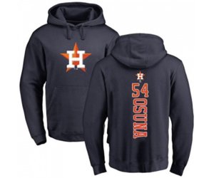 Houston Astros #54 Roberto Osuna Navy Blue Backer Pullover Hoodie
