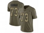 New England Patriots #73 John Hannah Limited Olive Camo 2017 Salute to Service NFL Jersey