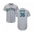 Seattle Mariners #36 Reggie McClain Grey Road Flex Base Authentic Collection Baseball Player Jersey