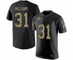Kansas City Chiefs #31 Darrel Williams Black Camo Salute to Service T-Shirt