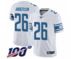 Detroit Lions #26 C.J. Anderson White Vapor Untouchable Limited Player 100th Season Football Jersey