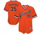 San Francisco Giants #35 Brandon Crawford Authentic Orange 1978 Turn Back The Clock Baseball Jersey