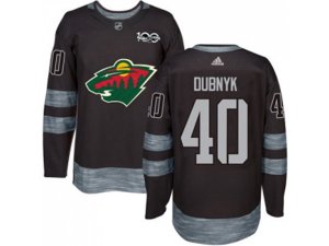 Minnesota Wild #40 Devan Dubnyk Black 1917-2017 100th Anniversary Stitched NHL Jersey
