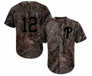 Philadelphia Phillies #12 Will Middlebrooks Authentic Camo Realtree Collection Flex Base Baseball Jersey