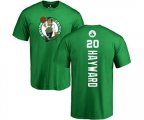 Boston Celtics #20 Gordon Hayward Kelly Green Backer T-Shirt