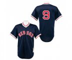 1990 Boston Red Sox #9 Ted Williams Authentic Navy Blue Throwback Baseball Jersey