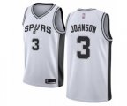 San Antonio Spurs #3 Keldon Johnson Swingman White Basketball Jersey - Association Edition