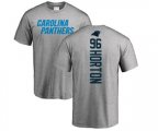 Carolina Panthers #96 Wes Horton Ash Backer T-Shirt