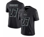 Baltimore Ravens #27 J.K. Dobbins Black Reflective Limited Stitched Football Jersey