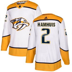 Nashville Predators #2 Dan Hamhuis Authentic White Away NHL Jersey