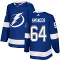 Tampa Bay Lightning #64 Matthew Spencer Premier Royal Blue Home NHL Jersey