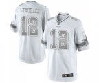 Dallas Cowboys #12 Roger Staubach Limited White Platinum Football Jersey