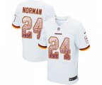 Washington Redskins #24 Josh Norman Elite White Road Drift Fashion Football Jersey