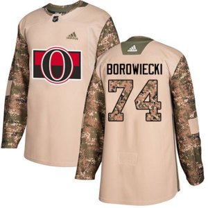 Ottawa Senators #74 Mark Borowiecki Authentic Camo Veterans Day Practice NHL Jersey