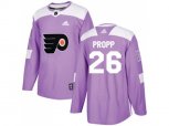 Adidas Philadelphia Flyers #26 Brian Propp Purple Authentic Fights Cancer Stitched NHL Jersey