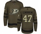 Anaheim Ducks #47 Hampus Lindholm Authentic Green Salute to Service Hockey Jersey