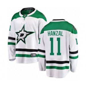 Dallas Stars #11 Martin Hanzal Authentic White Away Fanatics Branded Breakaway NHL Jersey