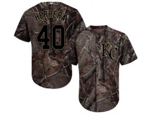 Kansas City Royals #40 Kelvin Herrera Camo Realtree Collection Cool Base Stitched MLB Jersey