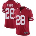 San Francisco 49ers #28 Carlos Hyde Red Team Color Vapor Untouchable Limited Player NFL Jersey