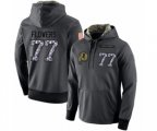 Washington Redskins #77 Ereck Flowers Stitched Black Anthracite Salute to Service Player Performance Hoodie