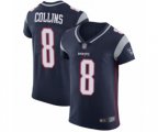 New England Patriots #8 Jamie Collins Navy Blue Team Color Vapor Untouchable Elite Player Football Jersey