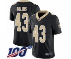 New Orleans Saints #43 Marcus Williams Black Team Color Vapor Untouchable Limited Player 100th Season Football Jersey