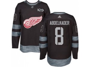 Detroit Red Wings #8 Justin Abdelkader Black 1917-2017 100th Anniversary Stitched NHL Jersey