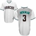 Arizona Diamondbacks #3 Daniel Descalso Authentic White Capri Cool Base MLB Jersey