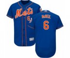 New York Mets #6 Jeff McNeil Royal Blue Alternate Flex Base Authentic Collection Baseball Jersey