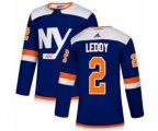 New York Islanders #2 Nick Leddy Authentic Blue Alternate NHL Jersey