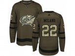 Columbus Blue Jackets #22 Sonny Milano Green Salute to Service Stitched NHL Jersey