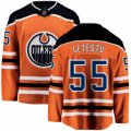 Edmonton Oilers #55 Mark Letestu Fanatics Branded Orange Home Breakaway NHL Jersey