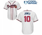 Atlanta Braves #10 Chipper Jones Replica White Home Cool Base Baseball Jersey