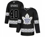 Toronto Maple Leafs #40 Garret Sparks Authentic Black Team Logo Fashion NHL Jersey