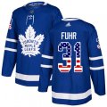 Toronto Maple Leafs #31 Frederik Andersen Authentic Royal Blue USA Flag Fashion NHL Jersey